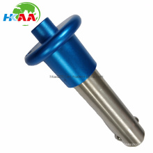 Custom Blue Anodized Aluminum / Stainless Steel Push Head Quick Release Pin